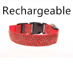 LED Dog Collar Safety Adjustable Nylon