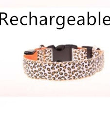 LED Dog Collar Safety Adjustable Nylon