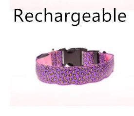 LED Dog Collar Safety Adjustable Nylon